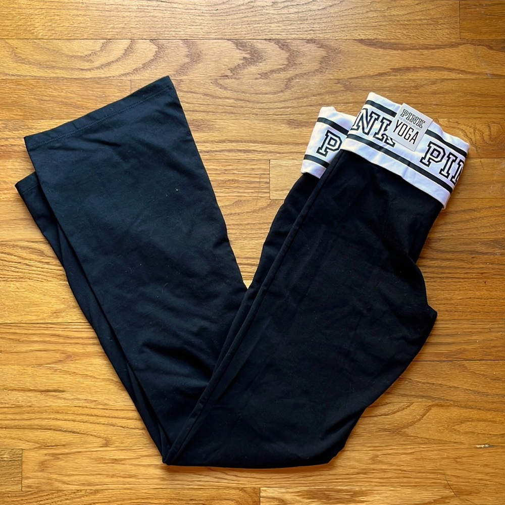 NWT Pink Foldover Bootcut Yoga Pants Size M